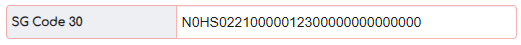 1. 30 Digit SG Code