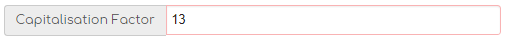 8. Capitalisation Factor 
