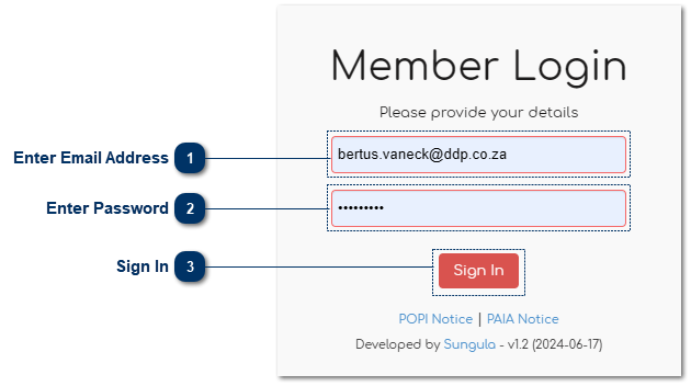 2. Login Screen