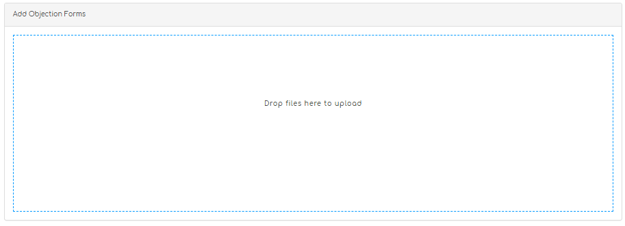 12. Add Objection Forms