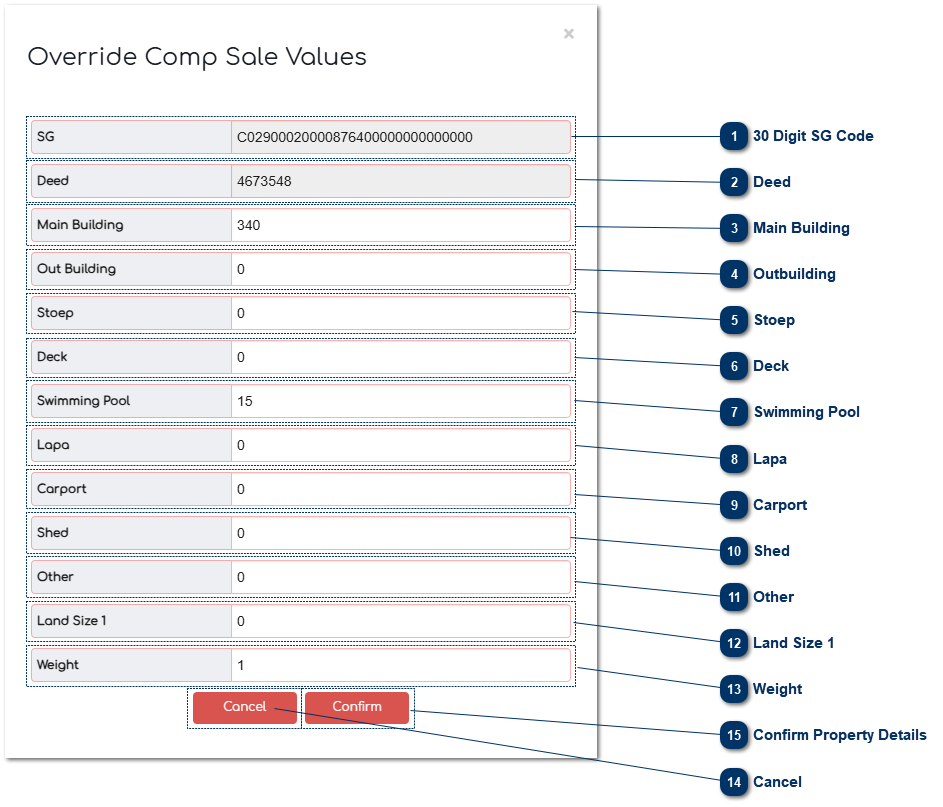 5.5.3.3.1. Override Comparable Sale Values