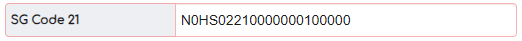 1. SG Code 21