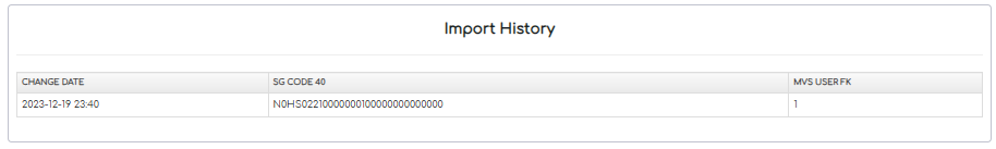 13. Import History