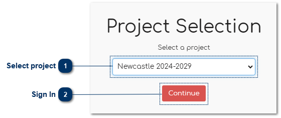 3. Select Project